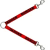 Dog Leash Splitter - DANGER Text Red Black