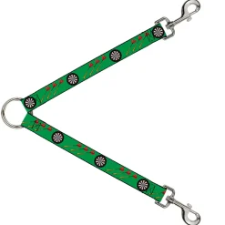 Dog Leash Splitter - Darts Green/Multi Color