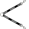 Dog Leash Splitter - #DBAP Hash Tag Text Black/White