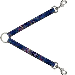 Dog Leash Splitter - Dead Men Tell No Tales CLOSE-UP Turquoise