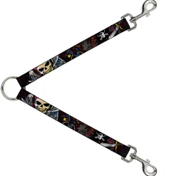 Dog Leash Splitter - Dead Men Tell No Tales Black