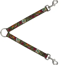 Dog Leash Splitter - Death Before Dishonor CLOSE-UP Olive