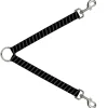 Dog Leash Splitter - Diagonal Stripes Black/Gray