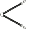 Dog Leash Splitter - Diamonds Diagonal Black/White