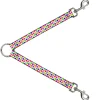 Dog Leash Splitter - Diamonds White/Multi Neon