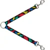 Dog Leash Splitter - Dinosaurs Black/Multi Color