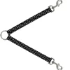 Dog Leash Splitter - Dog Bone Black/White