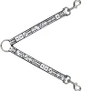 Dog Leash Splitter - Dominos Black/White/Black
