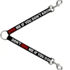Dog Leash Splitter - DON'T BRO ME IF YOU DON'T KNOW ME Black/White/Red