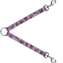 Dog Leash Splitter - Donuts & Coffee Cartoon2