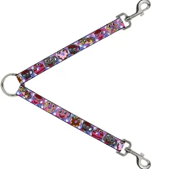 Dog Leash Splitter - Donuts & Coffee Cartoon