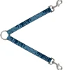 Dog Leash Splitter - Doodle1/Paint Drips Blues