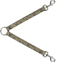 Dog Leash Splitter - Doodle1 Cream/Black