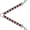 Dog Leash Splitter - Dopey Eyes Black/Yellow/Purple