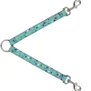 Dog Leash Splitter - Dots Seafoam Green/Multi Pastel