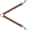 Dog Leash Splitter - Dots Brown/Multi Pastel