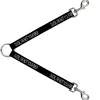 Dog Leash Splitter - DUDE, I'M NOT YOUR BRO! Black/White