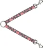 Dog Leash Splitter - Eighties Stars2 Black/White/Red