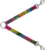 Dog Leash Splitter - Eighties Shades Tapes Black/Neon