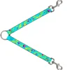 Dog Leash Splitter - Eighties Party Blue/Yellow/Pink