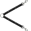 Dog Leash Splitter - Elegant Crosses Black/Grays