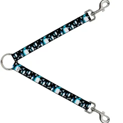 Dog Leash Splitter - Emperor Penguins Gray/Blues