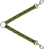 Dog Leash Splitter - Filigree Navy/Yellow