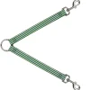 Dog Leash Splitter - Fine Stripes White/Neon Green/Navy