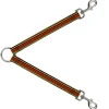 Dog Leash Splitter - Fine Stripes Black/Yellows/Orange/Red/White
