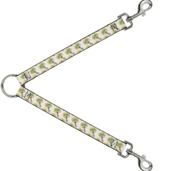 Dog Leash Splitter - Fist Pump White/Yellow