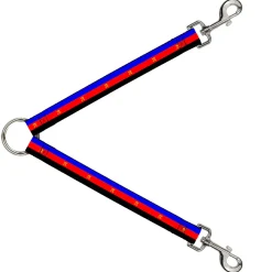 Dog Leash Splitter - Flag Polyamorous Pi Symbol Blue/Red/Black/Yellow