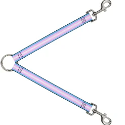 Dog Leash Splitter - Flag Transgender Baby Blue/Baby Pink/White