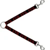 Dog Leash Splitter - Flaming EVIL Black/Red
