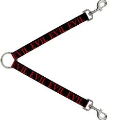 Dog Leash Splitter - Flaming EVIL Black/Red