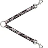 Dog Leash Splitter - Flying Pigs Black/White/Pink