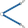 Dog Leash Splitter - Four Dot Gradient Royal/Blues