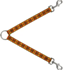 Dog Leash Splitter - Four Dot Gradient Brown/Yellow/Red