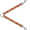 Dog Leash Splitter - Fox Face/Tail Orange/Natural