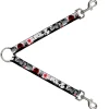 Dog Leash Splitter - Fright Night White/Black/Red