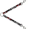 Dog Leash Splitter - Fright Night Black/White/Red