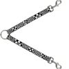 Dog Leash Splitter - Funky Checkers Black/White