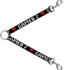 Dog Leash Splitter - GAMER 2/Heart 8-Bit Black/White/Red