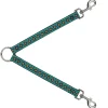 Dog Leash Splitter - Geometric6 Navy/Turquoise/Gold