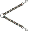 Dog Leash Splitter - Geometric Diamonds Grays/Red/Turquoise