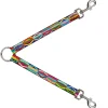 Dog Leash Splitter - Geometric10 Multi Color