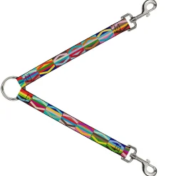 Dog Leash Splitter - Geometric10 Multi Color