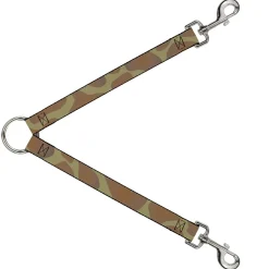 Dog Leash Splitter - Giraffe Spots Tan/Brown