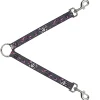 Dog Leash Splitter - Girlie Skull Gray