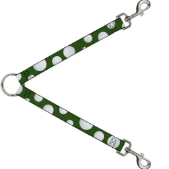 Dog Leash Splitter - Golf Balls Scattered Green/White