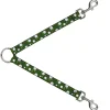 Dog Leash Splitter - Golf Balls/Tees Scattered Green/Multi Color